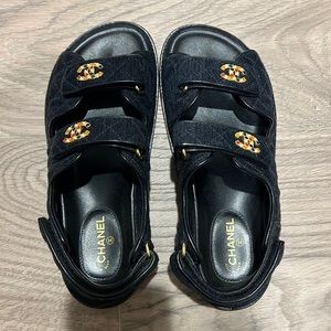 Chanel Sandals colorful logo